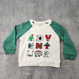 Tucker + Tate Sweatshirt Baby 6M White & Green Adventure Themed Raglan Sleeves